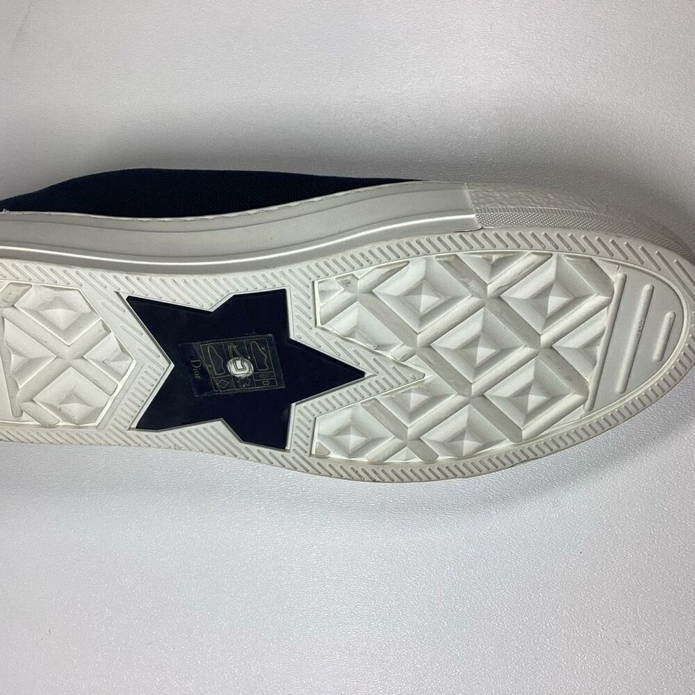 SINGLE SHOE ONLY LEFTChristian‎ Dior Walk'n'Dior Sneaker Black Cotton Canvas - Picture 7 of 13